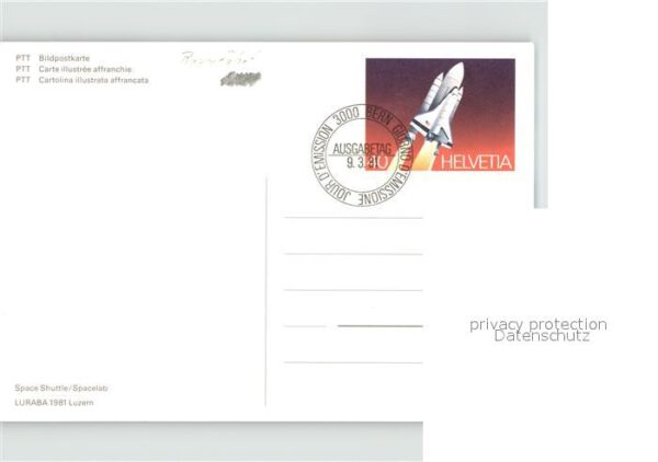 Raumfahrt Space Shuttle Spacelab Luraba 1981 Luze – Bild 2