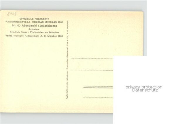 Passionsspiele Oberammergau Abendmahl Judabissen – Bild 2