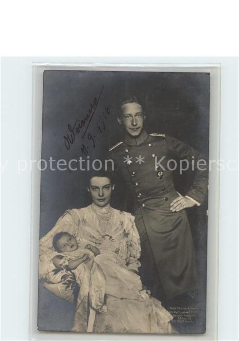 Adel Preussen Kronprinz Wilhelm Kronprinzessin Cecili