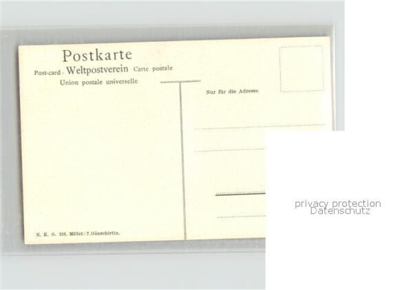 Kuenstlerkarte Millet Gänsehirtin Nr. 7 – Bild 2
