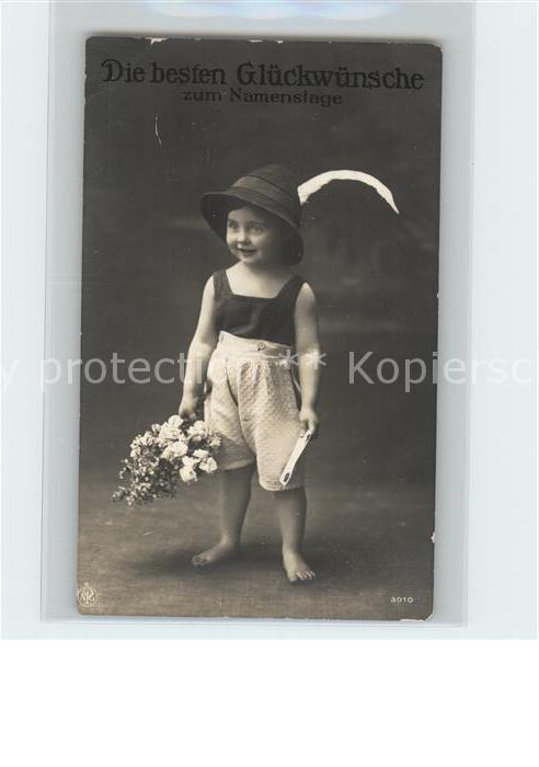 Foto NPG Nr. 3010 Namenstag Kind Blumen