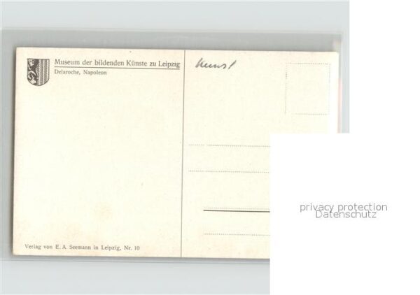 Kuenstlerkarte Delaroche Napoleon Verlag-E.-A.-Semmann – Bild 2