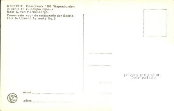 Utrecht Geertekerk 1790 Wapenborden – Bild 2