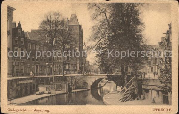 Utrecht Oudegracht Jansbrug Brücke Kanal