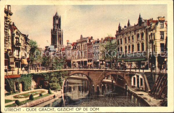 Utrecht Oude Gracht Brug Dom