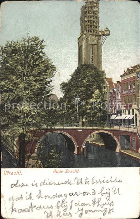 Utrecht Oude Gracht Brug Domtoren