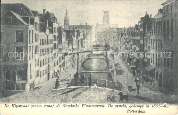 Rotterdam Kipstraat gezien vanaf de Goudsche Wage