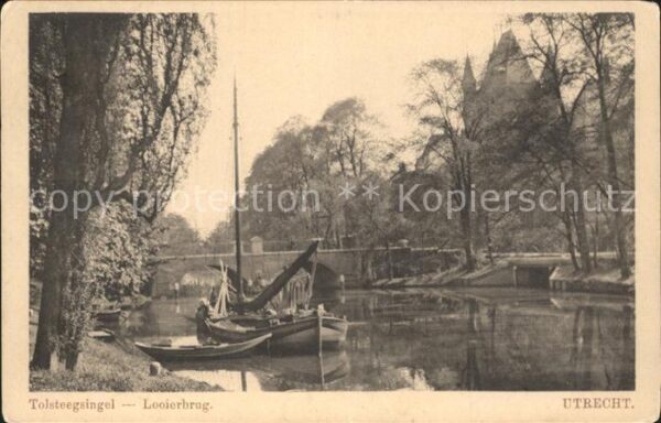 Utrecht Tolsteegsingel Looierbrug Boot