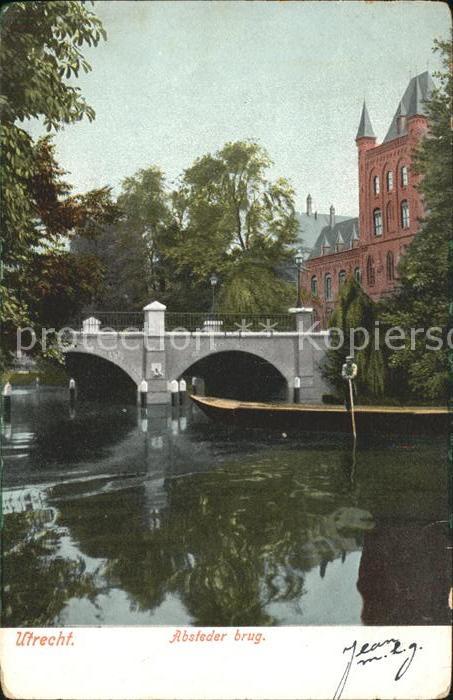 Utrecht Absteder Brug Kanal Brücke Kahn