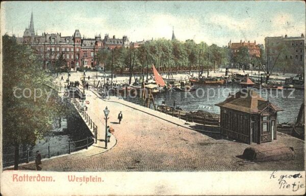 Rotterdam Westplein Brug Brücke Schiffe