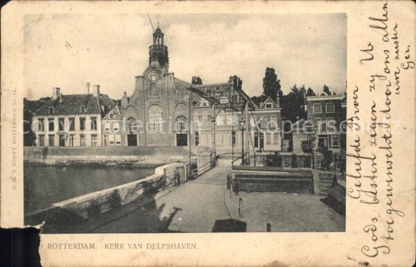 Rotterdam Kerk van Delfshaven Kirche Brücke