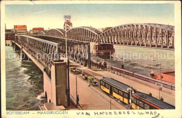 Rotterdam Maasbruggen Brücke Strassenbahn