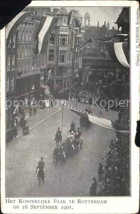 Rotterdam Koninklijke Paar 16 September 1901 Köni