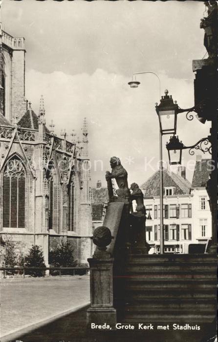 Breda Noord-Brabant Grote Kerk met Stadhuis