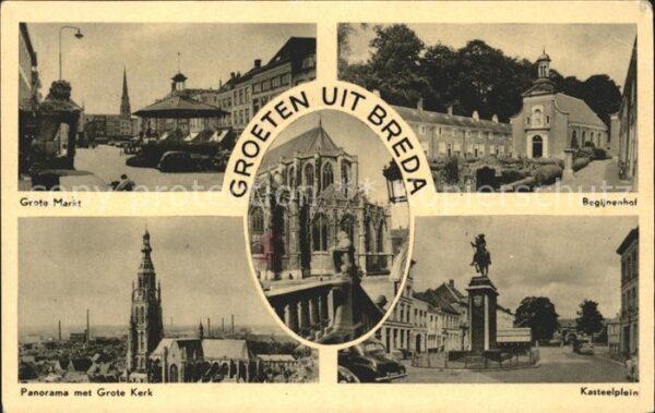Breda Noord-Brabant Kasteelplein Begijnenhof Grote Kerk Mar