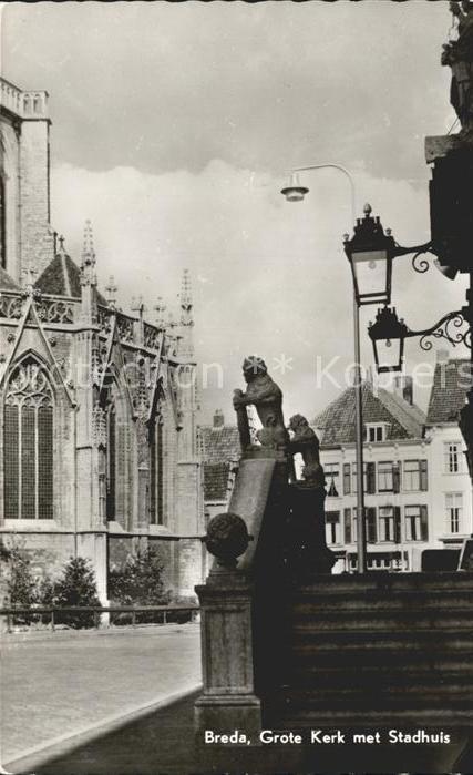 Breda Noord-Brabant Grote Kerk met Stadhuis
