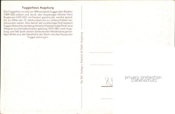 Augsburg Fuggerhaus Fresken Pferdekutsche Geschi – Bild 2
