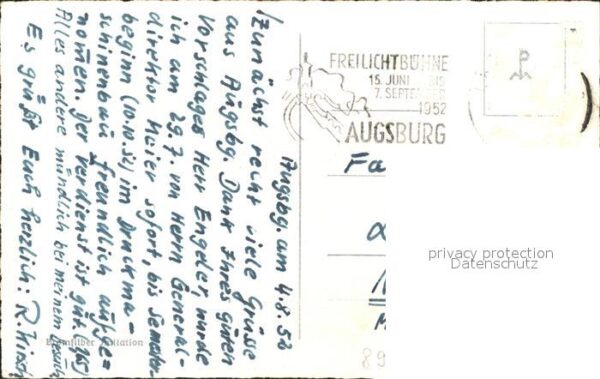 Augsburg Freilichtbühne mit Rotem Tor Bromsilber – Bild 2