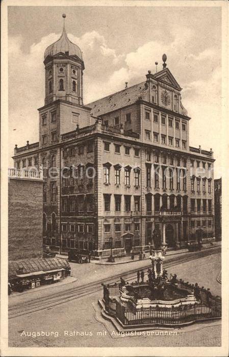 Augsburg Rathaus mit Augustusbrunnen