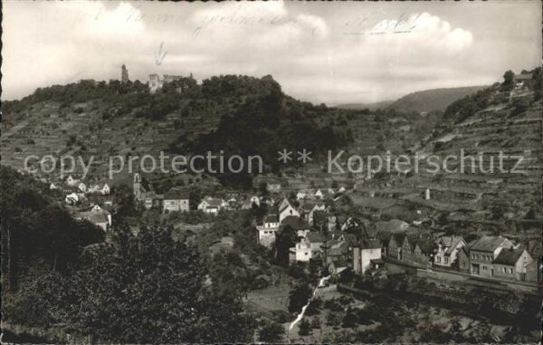 Grethen Bad Duerkheim Gesamtansicht mit Ruine Limburg