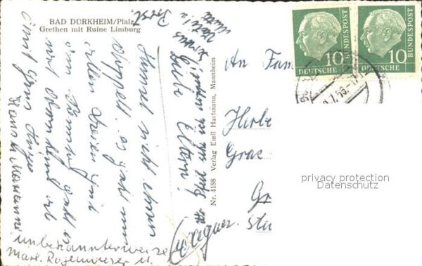 Grethen Bad Duerkheim Gesamtansicht mit Ruine Limburg – Bild 2