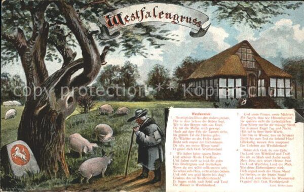 Westfalen Region Heimatbilder Westfalenlied Gruss Bauern