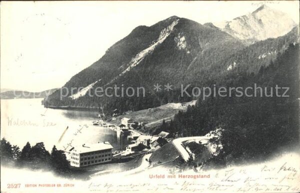 Urfeld Oberbayern Panorama mit Herzogstand Deutsche Reich