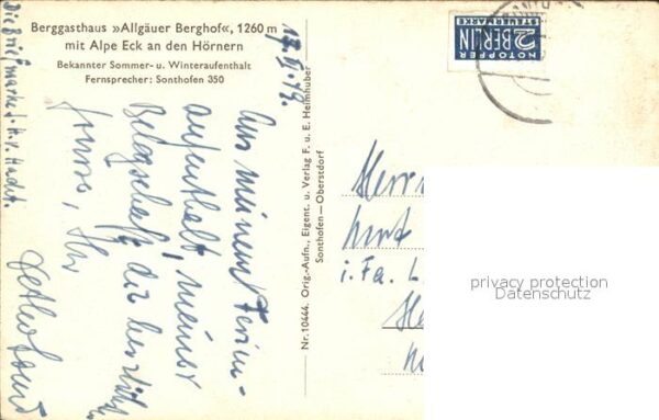 Sonthofen Oberallgaeu Berggasthaus Allgäuer Berghof Alpe Eck – Bild 2