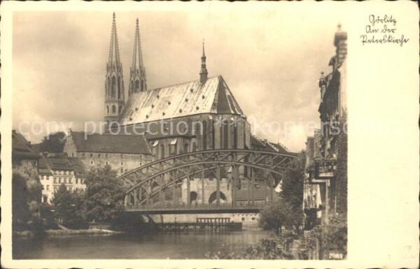 Goerlitz Sachsen Altstadtbrücke mit Peterskirche