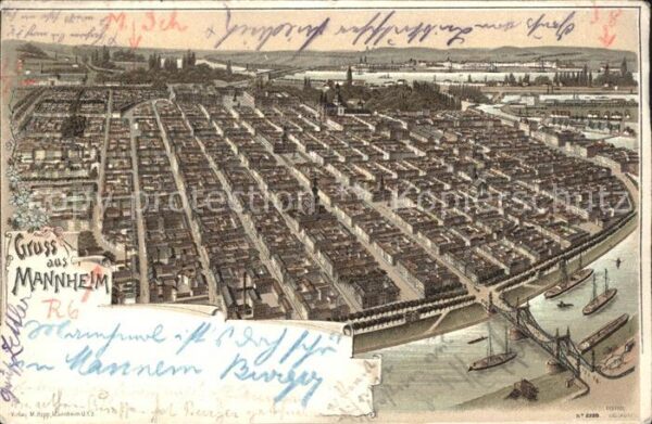 Mannheim Gesamtansicht Deutsche Reichspost