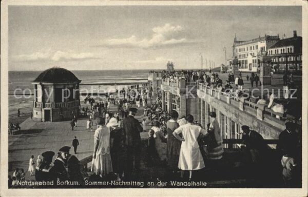 Borkum Sommer Nachmittag an der Wandelhalle No