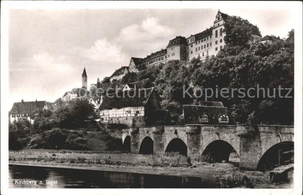 Kirchberg Jagst Blick zum Schloss Brücke