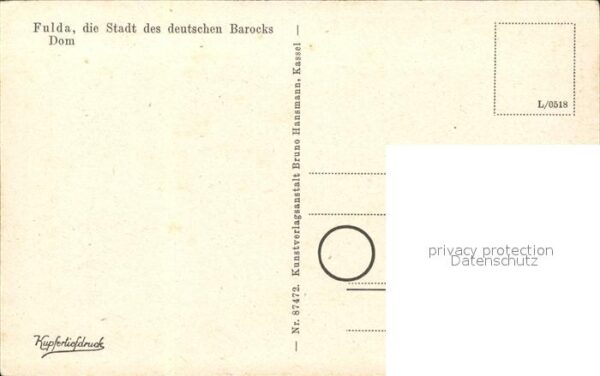 Fulda Dom Barock Kupfertiefdruck – Bild 2