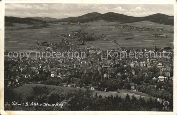 Loebau Sachsen Panorama Blick vom Löbauer Berg Berghot
