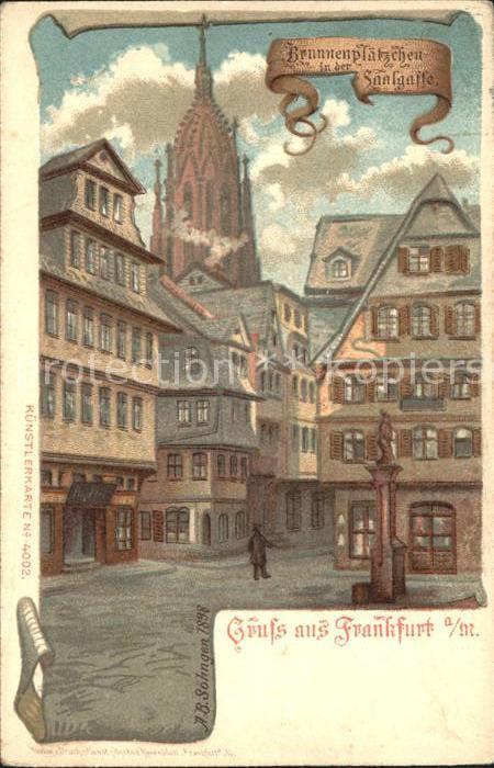 Frankfurt Main Brunnenplätzchen in der Saalgasse Dom K