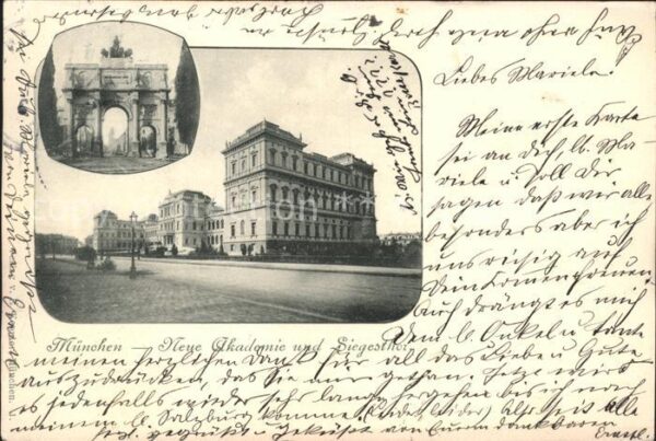 Muenchen Neue Akademie und Siegestor