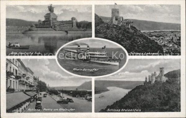 Koblenz Rhein Deutsche Eck Kaiser Wilhelm Denkmal Sch