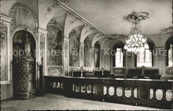Luebeck Rathaus Audienzsaal erbaut 1700 Kronleu