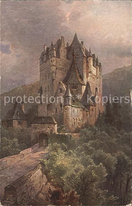 Burg Eltz im Moseltal Künstlerkarte