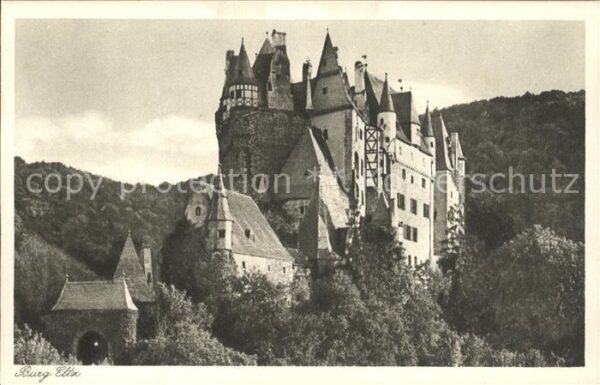Burg Eltz im Moseltal Kupfertiefdruck
