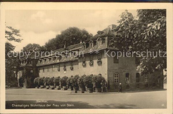 Weimar Thueringen Ehemaliges Wohnhaus Frau von Stein