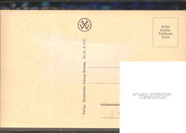 Weimar Thueringen Kirms Krackow Haus Hof Kupfertiefdruck – Bild 2