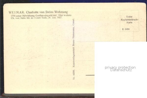 Weimar Thueringen Ehemaliges Wohnhaus der Charlotte von S – Bild 2
