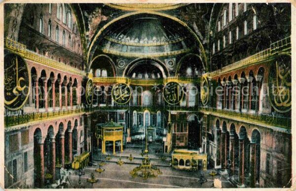 Constantinopel Istanbul Interieur de la Mosquee Sainte Sophie