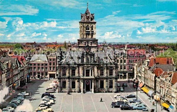 Delft Markt met Raadhuis