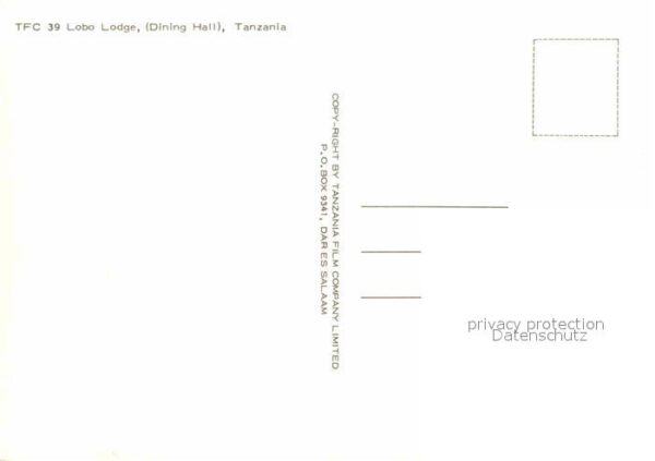 Tansania Lobo Lodge Dining Hall – Bild 2