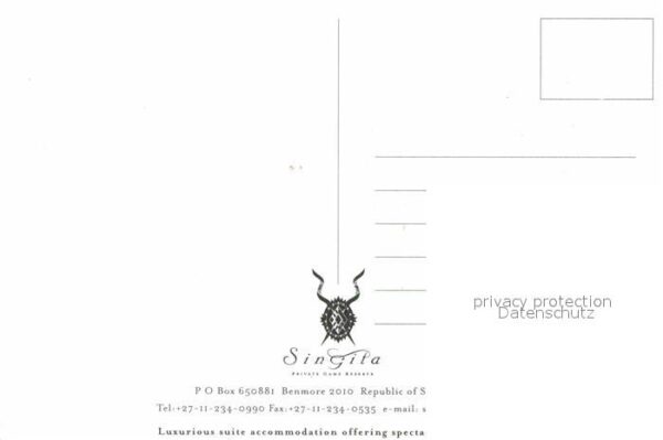 Suedafrika Southafrica RSA Singita Private Game Reserve Benmore Lo – Bild 2