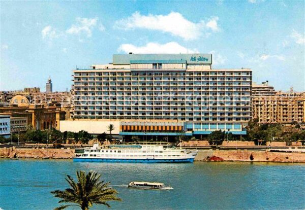 Cairo Egypt Nile Hilton Hotel and the Isis Floating