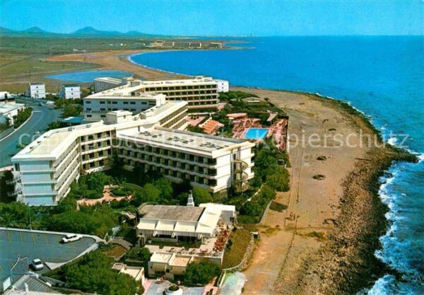 Lanzarote Kanarische Inseln Playa de los Pocillos Fliegeraufnahme