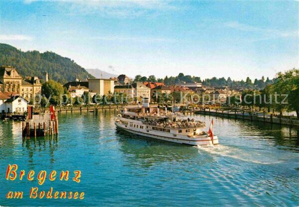 Bregenz Bodensee Hafen mit Fähre Austria